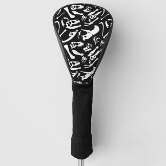 Dinosaur-Botten (zwart en wit) Golfheadcover