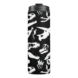 Dinosaur-Botten (zwart en wit) Thermosbeker