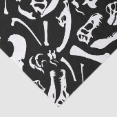 Dinosaur-Botten (zwart en wit) Tissuepapier (Detail)