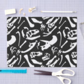 Dinosaur-Botten (zwart en wit) Tissuepapier (Craft)