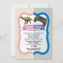 Dinosaur Bow & Gaming Joint Boy Girl Birthday