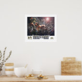Dinosaur Boxing Match Poster (Keuken)