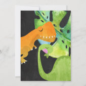 Dinosaur Boy 2nd Birthday Boys Dino Party Kaart (Achterkant)