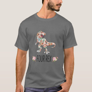Dinosaur Boy 4nd Birthday 4 T-shirt