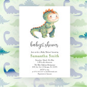 Dinosaur Boy Baby shower Kaart