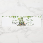 Dinosaur Boy Baby shower Waterfles Etiket (Enkel label)