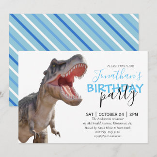 Dinosaur Boy BIRTHDAY Aankondiging