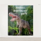 Dinosaur Boy BIRTHDAY Backdrop Wandkleed (Voorkant)
