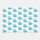 Dinosaur Boy Dino Trex Birthday Baby shower Inpakpapier Vel (Voorkant 2)