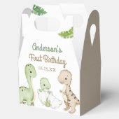 Dinosaur Boy Green 1e verjaardag Bedankdoosjes (Geopend)