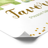 Dinosaur Boy Waterverf Favor Sign Poster (Hoek)