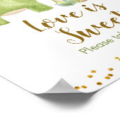 Dinosaur Boy Waterverf Love is Sweet Sign Poster (Hoek)