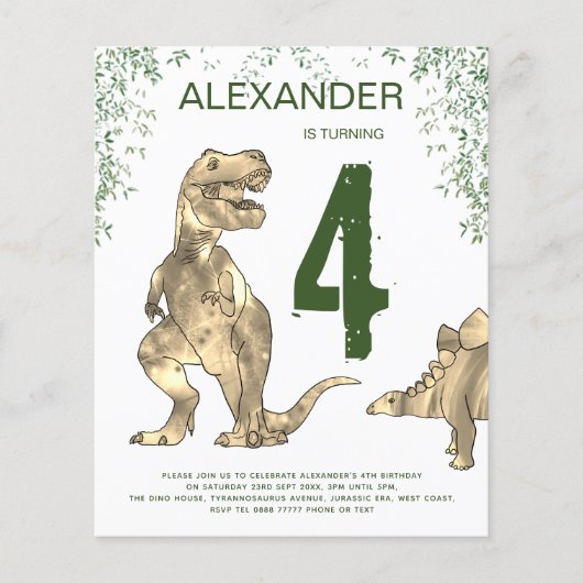 Dinosaur Boys 4e jaarbegroting (Voorkant)