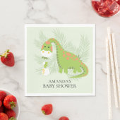 Dinosaur Boys Baby shower Papieren servetten (Insitu)