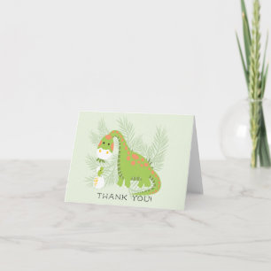 Dinosaur Boys Baby Shower Thank You Note Bedankkaart