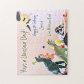 Dinosaur Boys Birthday Gift Jigzaag Puzzle Legpuzzel (Verticaal)