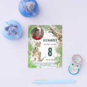 Dinosaur Boys Birthday Party Fotobudget Flyer (Enkel)