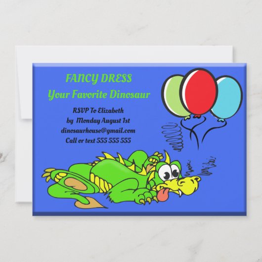 Dinosaur Boys Blue Two Osaurus 2e Verjaardag Kaart (Achterkant)