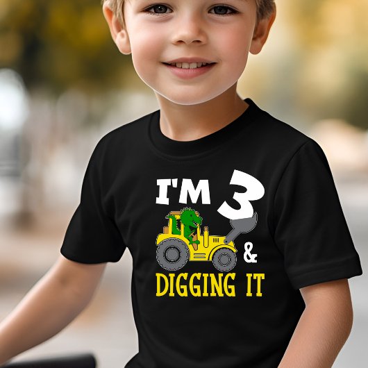 Dinosaur Boys Digging zijn drie T-Shirt
