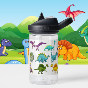 Dinosaur Boys personaliseer naam Duurzaam Waterfles