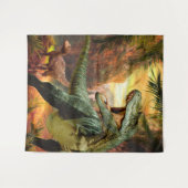 Dinosaur Boys Verjaardag TRex |  Fotobackdrop Wandkleed (Voorkant (horizontaal))