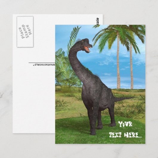 Dinosaur Brachiosaurus Briefkaart (Voorkant / Achterkant)