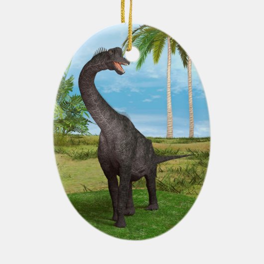 Dinosaur Brachiosaurus Keramisch Ornament (Achterkant)
