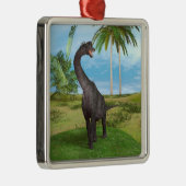 Dinosaur Brachiosaurus Metalen Ornament (Rechts)