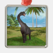 Dinosaur Brachiosaurus Metalen Ornament (Voorkant)