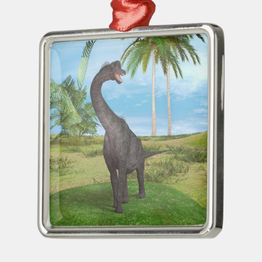 Dinosaur Brachiosaurus Metalen Ornament (Links)