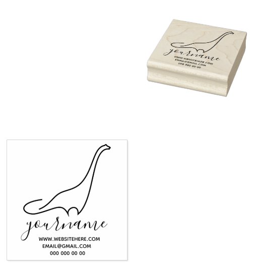Dinosaur brachiosaurus rubberstempel (Gestempeld)