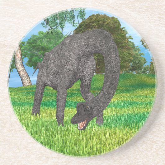Dinosaur Brachiosaurus Zandsteen Onderzetter (Voorkant)