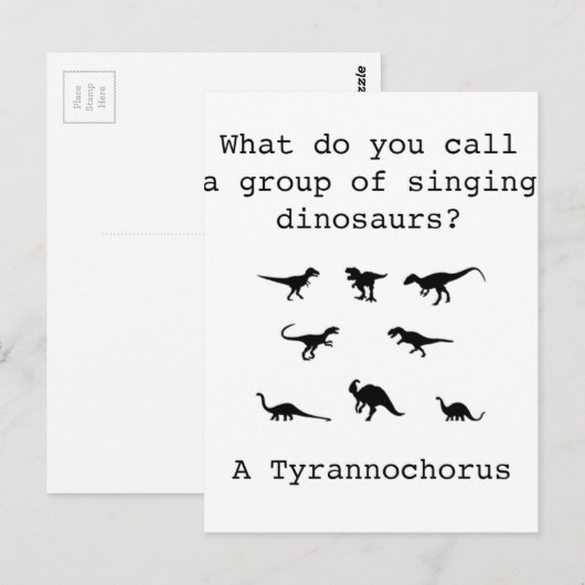 Dinosaur Briefkaart (Voorkant / Achterkant)