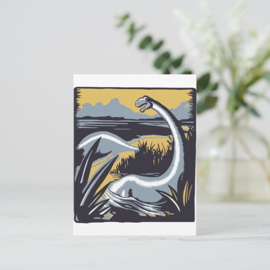  Dinosaur Briefkaart (Staand voorkant)