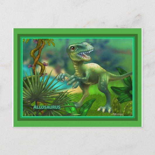 Dinosaur Briefkaart (Voorkant)