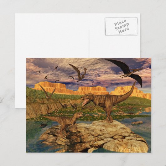 Dinosaur-briefkaart Briefkaart (Voorkant / Achterkant)