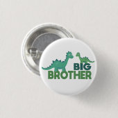 Dinosaur broers, grote broeraankondiging ronde button 3,2 cm (Voorkant /achterkant)
