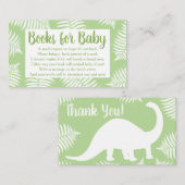 Dinosaur Brontosaurus Book Request Informatiekaartje (Voorkant / Achterkant)