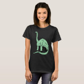 Dinosaur Brontosaurus Cute Prehistoric Foot Dino f T-shirt (Voorkant volledig)