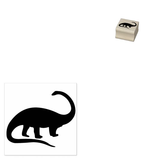 Dinosaur Brontosaurus Dino Schattig Kind Rubberstempel (Gestempeld)