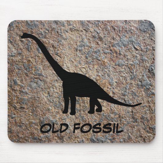 Dinosaur Brontosaurus Old Fossil Muismat (Voorkant)