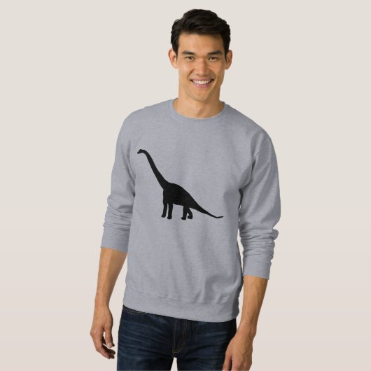 Dinosaur Brontosaurus Silhouette Trui (Voorkant volledig)