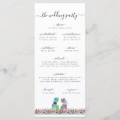 Dinosaur Bruid & Bruidegom Aangepast Huwelijksprog Menu (Achterkant)