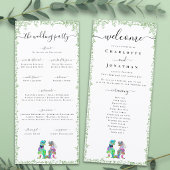 Dinosaur Bruid & Bruidegom Huwelijksceremonie Prog Menu