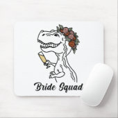 Dinosaur Bruids Squad Bruidsmeisje Bachelorette Fe Muismat (Met muis)