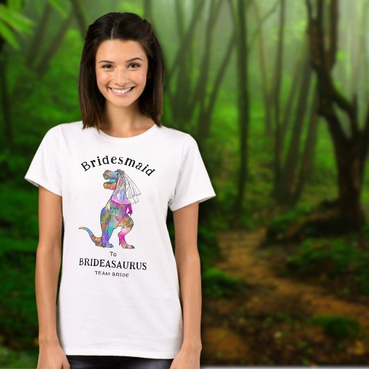 Dinosaur Bruiloft Grappige vrijgezellenfeest Bruid T-shirt