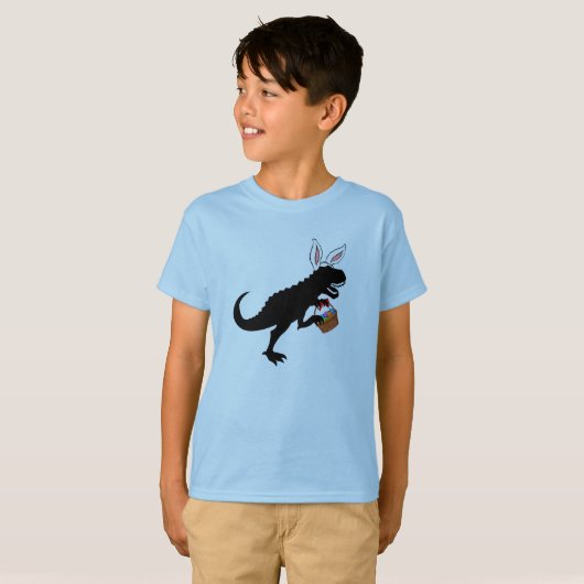 Dinosaur Bunny Shirt, paasshirt T-shirt (Voorkant volledig)