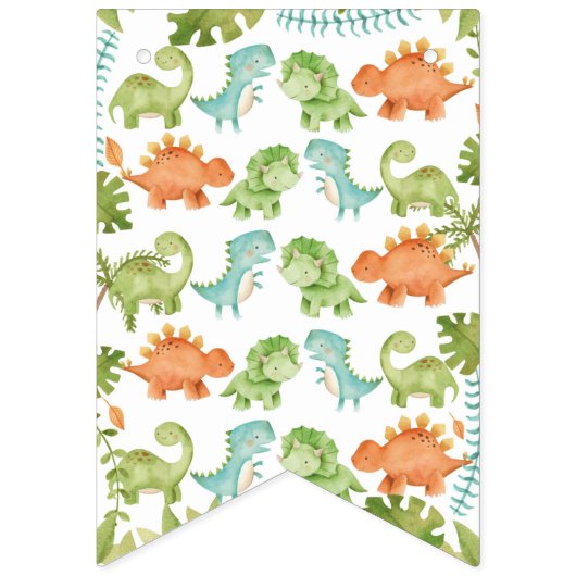 Dinosaur Bunting Banner (Eerste vlag)