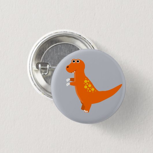 Dinosaur Button, T-rex Button, Dino Button (Voorkant /achterkant)