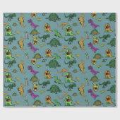 Dinosaur Cadeaupapier (Vlak)